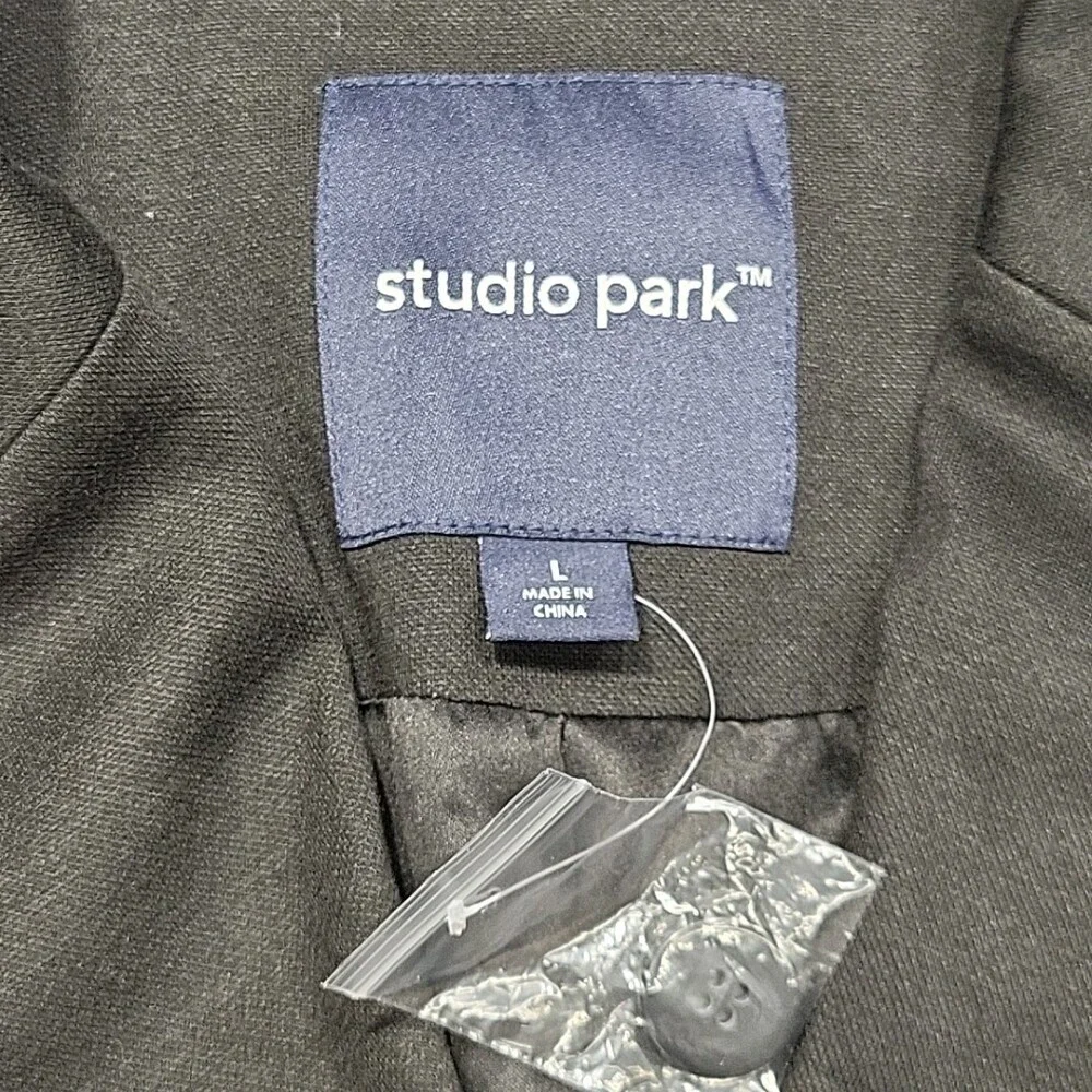 Studio Park Womens Dressy Work Office Casual Blazer Large Size Black Jacket